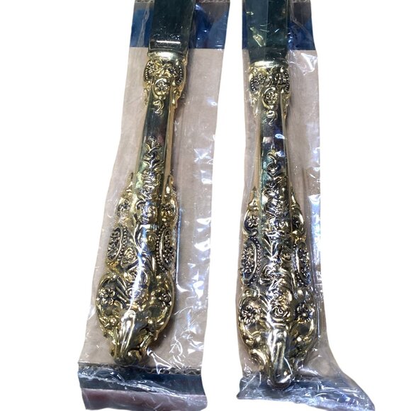 Internal Silver Company Gold Plated 85 pcs Flat Wares Pattern Grande Antique NEW - Picture 9 of 14